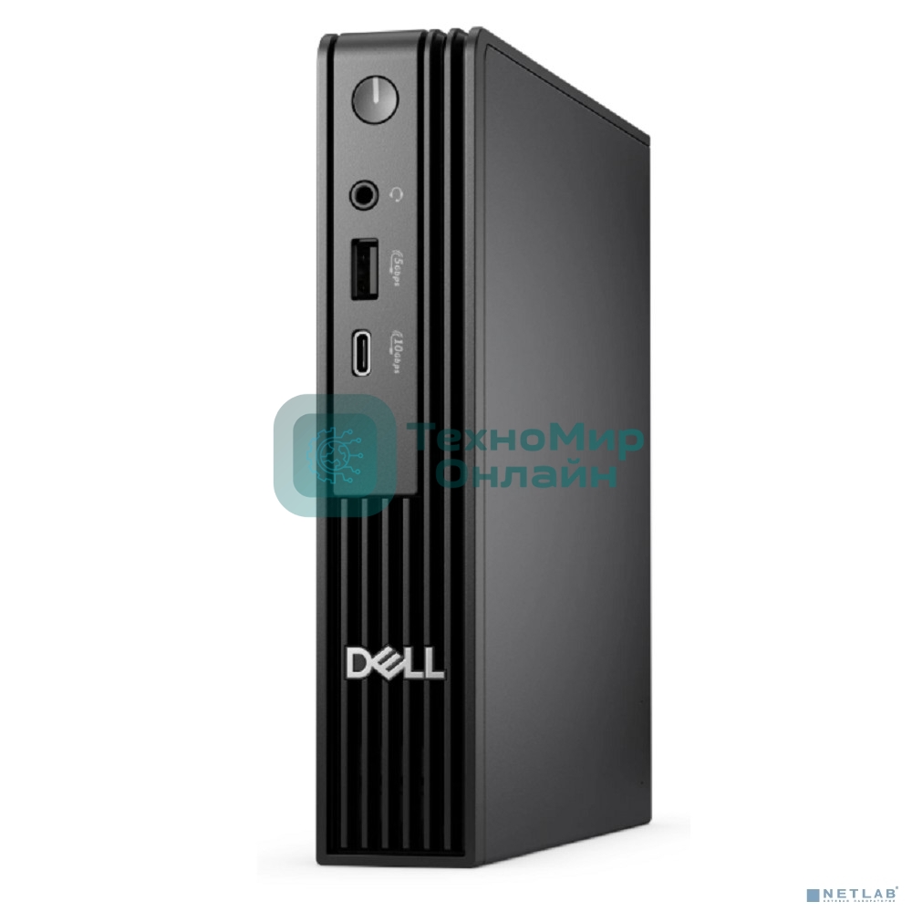 ПК Dell Pro Micro QCM1250 Micro i3 14100T (2.7) 8Gb SSD512Gb UHDG Windows 11 Pro GbitEth WiFi BT 90W мышь клавиатура черный (DPM -3860)