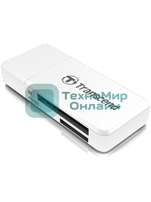 Кард-ридер Transcend RDF5/белый/microSDHC,microSDXC,SDHC,SDXC/USB 3.0/пластик