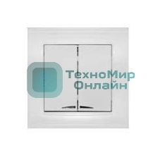 Выключатель 2-кл. СП Бриллиант 10А IP20 с подсветкой белый Universal 7947410