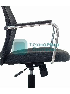 Кресло Бюрократ KB-5M TW-01 3C11 черный, сетка/ткань, 120 кг, механизм качания, с подголовником