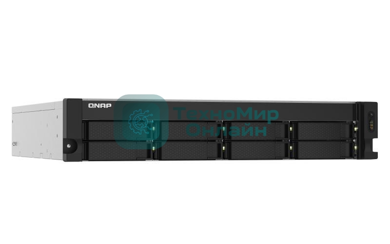 Сетевое хранилище без дисков SMB QNAP TS-832PXU-RP-4G 8-Bay 2U rackmount NAS, AL324 quad-core 1.7 GHz, 1x4Gb DDR4 RAM (max 1x16Gb), SATA 6Gb/s, 2x 10GbE SFP+ LAN, 2x 2.5 GbE LAN, 2xPSU. W/o RAIL-B02