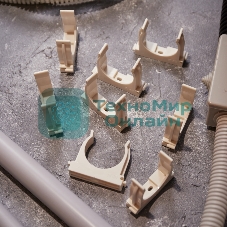 Крепеж-клипса для монтажного пистолета Rexant Ø 40 мм, белая (25 шт/уп)