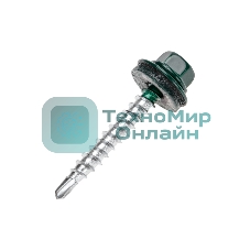 Саморез кровельный Kranz 4,8х35, окрашенный RAL 6005, короб (250 шт/уп)