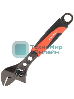 Ключ разводной Patriot AWF-300, обрезиненная ручка, 300/35 мм