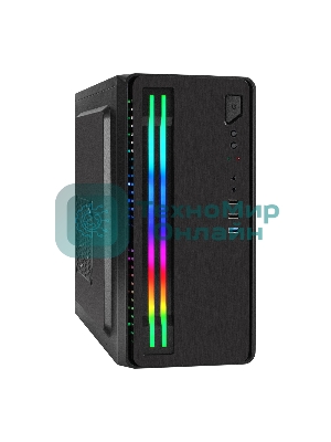 Компьютерный корпус Minitower ExeGate mEVO-7805-XP400 (mATX, БП XP400 с вент. 12см, 2*USB+1*USB 3.0, аудио, черный, с 2*RGb подсветкой)
