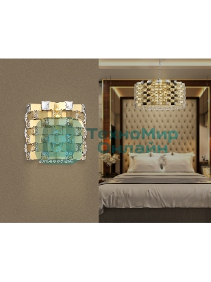 Настенный светильник Ambrella light LH41014/2 BS/CL латунь/прозрачный E14*2 max 40W 300*190*270