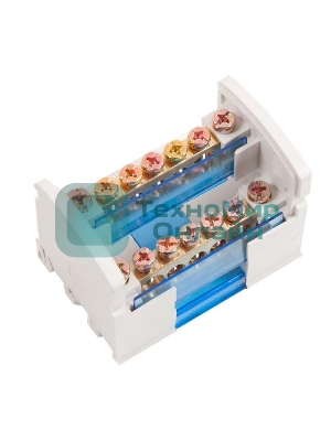 Шины на DIN-рейку в корпусе IEK YND10-2-07-100 (кросс-модуль) ШНК 2х7 L+PEN IEK