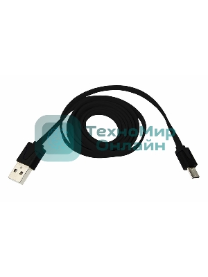 Кабель Rexant USB кабель универсальный microUSB шнур плоский 1М черный