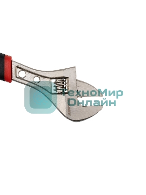 Разводной ключ Rexant 200 мм никелированный, двухкомпонентная рукоятка