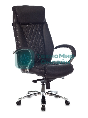 Кресло Бюрократ T-9924SL черный, кожа