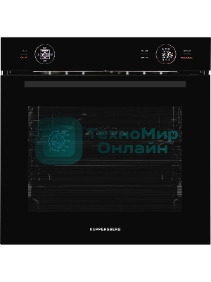 Встраиваемый духовой шкаф Kuppersberg HT 612 Black ШхВхГ: 59.5х59.6х56.5 см, 72 л, А+, гидролизная очистка, черный