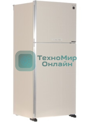 Холодильник Sharp SJ-XG55PMBE бежевый двухкамерный 394/162л морозилка сверху, No Frost