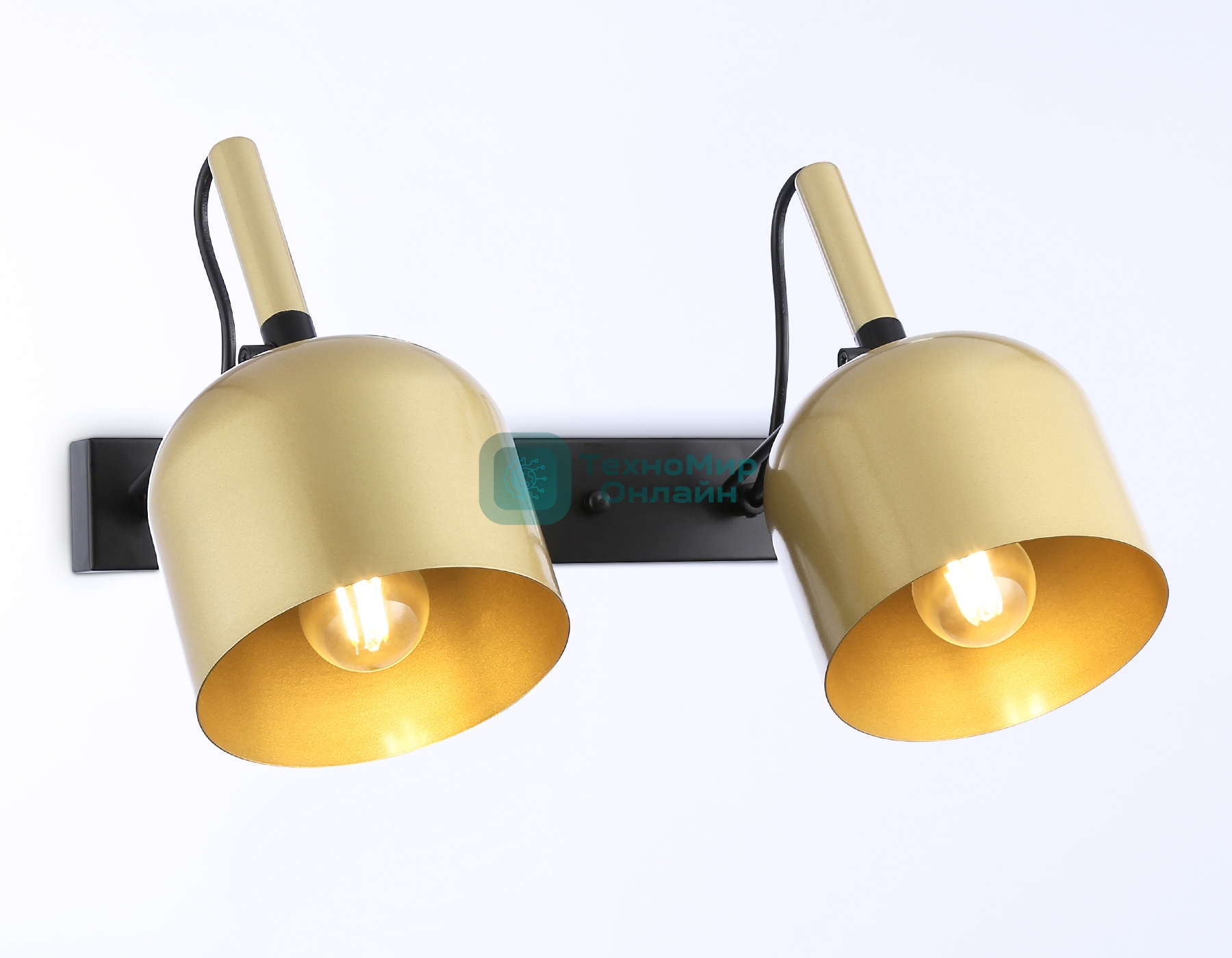 Светильник Ambrella light TR97106/2 GD/BK золото/черный E27*2 max 40W D130*223*273