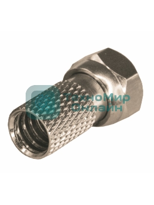 Разъем антенный на кабель PROconnect, штекер F для кабеля SAT (с резиновым уплотнителем), (5шт.) (пакет)