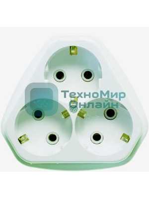 Розетка Кунцево-Электро 3-м СП РС10/16-835 с заземл.