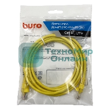Патч-корд Buro UTP cat.5e 2м желтый RJ-45 (m)-RJ-45 (m)