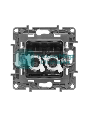 Розетка компьютерная 2-ая RJ45, кат.5е UTP 672655 Legrand Etika Антрацит