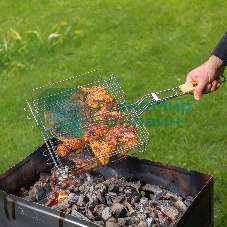 Решетка-гриль Sparta 240х310х55 мм, объемная хромированная