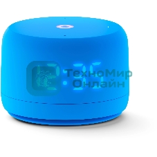 Умная колонка Яндекс Станция Лайт 2 LED, 6Вт, с экраном, 1 динамик, часы, Алиса, BT5.0, Wi-Fi, синий
