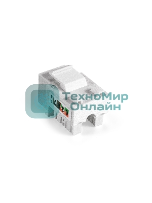 Модуль-вставка Keystone Jack RJ-45 ExeGate KJ-8P8C-U-C6-90-110 (Кат.6, неэкранированная, 90 градусов, IDC 110)