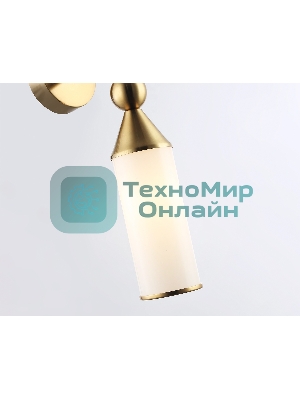 Настенный светильник Ambrella light LH55280 BS/FR латунь/белый матовый E14 max 40W 140*80*310