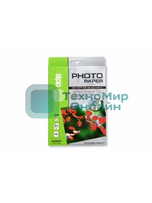 Фотобумага Cactus CS-GA520050 A5/200г/м2/50л. глянцевая для струйной печати