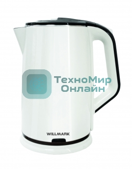 Чайник электрический Willmark WEK-2012PS белый/черный, 2.0 л, 2000 Вт
