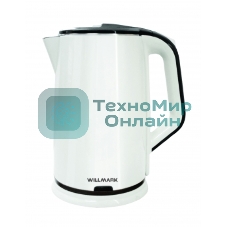 Чайник электрический Willmark WEK-2012PS белый/черный, 2.0 л, 2000 Вт