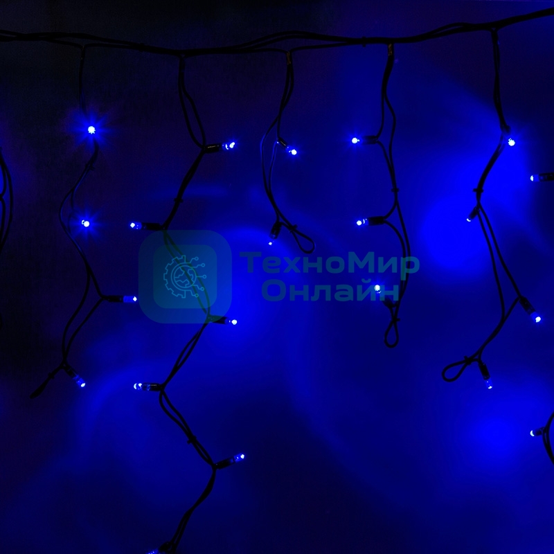 Гирлянда Neon-night Айсикл (бахрома) светодиодный, 5,6 х 0,9 м, с эффектом мерцания,черный провод 