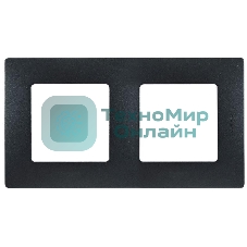 Рамка 2 поста антрацит ETIKA