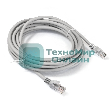 Патч-корд LSZH ExeGate EX290421RUS UTP-RJ45-RJ45-5e-7M-LSZH-GY, UTP, cat.5e, 7м, серый