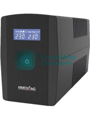 Источник бесперебойного питания Импульс Юниор Смарт 800 480Вт 800ВА черный