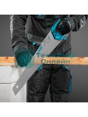 Ножовка Gross 24119 по дереву piranha 550 мм сегм. строение рабочей кромки 7-8 tpi зуб-3d 2-х к. рук