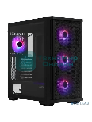 Компьютерный корпус ZALMAN Z10 PLUS, ATX, черный, WINDOW, 2x3.5