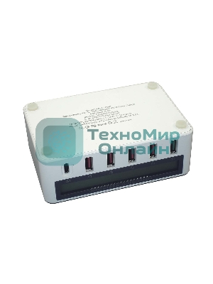 Профессиональное зарядное устройство 818PF для 5-ти телефонов с индикацией потребления + Type C PD