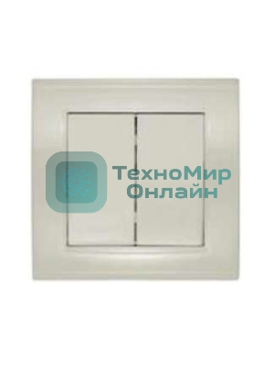 Выключатель 2-кл. СП Бриллиант 10А IP20 сл. кость Universal 7948622