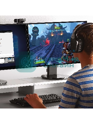 Веб-камера Logitech C922 Pro Stream 1920x1080, 30 кадр/с, USB Type-A, микрофон (2 шт, шумоподавление), автоматическая фокусировка, автоосвещение, универсальное крепление