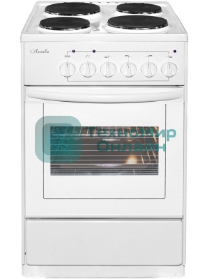 Плита электрическая Лысьва ЭП 411 СТ белый, конфорок 4 электрических, духовка 57 л, 50 см x 84 см x 60 см