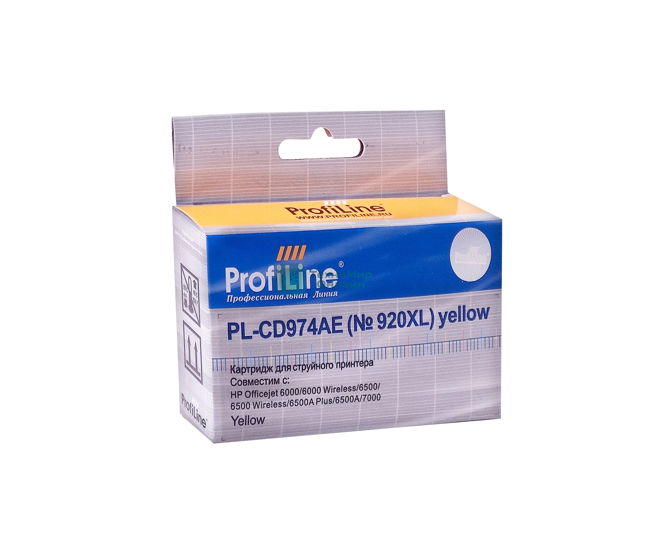 Картридж струйный ProfiLine PL-CD974AE №920XL для принтеров HP officejet 6000/6500/7000 Yellow водн