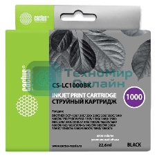 Картридж струйный Cactus CS-LC1000BK черный (22,6 мл) для Brother DCP 130C/330С, MFC-240C/5460CN