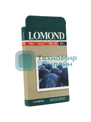 Фотобумага Lomond односторонняя, глянцевая, A6/170гр./50 листов