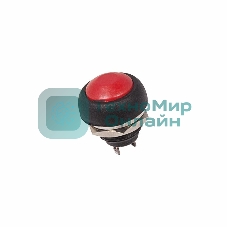 Выключатель-кнопка Rexant 250V 1А (2с) OFF-(ON) Б/Фикс красный Micro