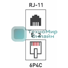 Телефонный разъем PROconnect RJ-14 (6P4C)