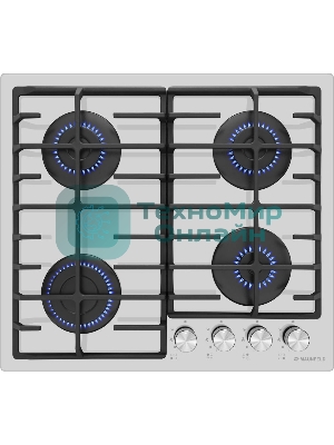 Газовая варочная панель Maunfeld EGHG.64.6CW/G, 4 конфорки, закаленное стекло, белый