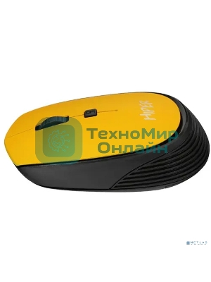 Мышь беспроводная HIPER HOMW-085 желтый, 1600 dpi, радиоканал, USB, кнопки - 4
