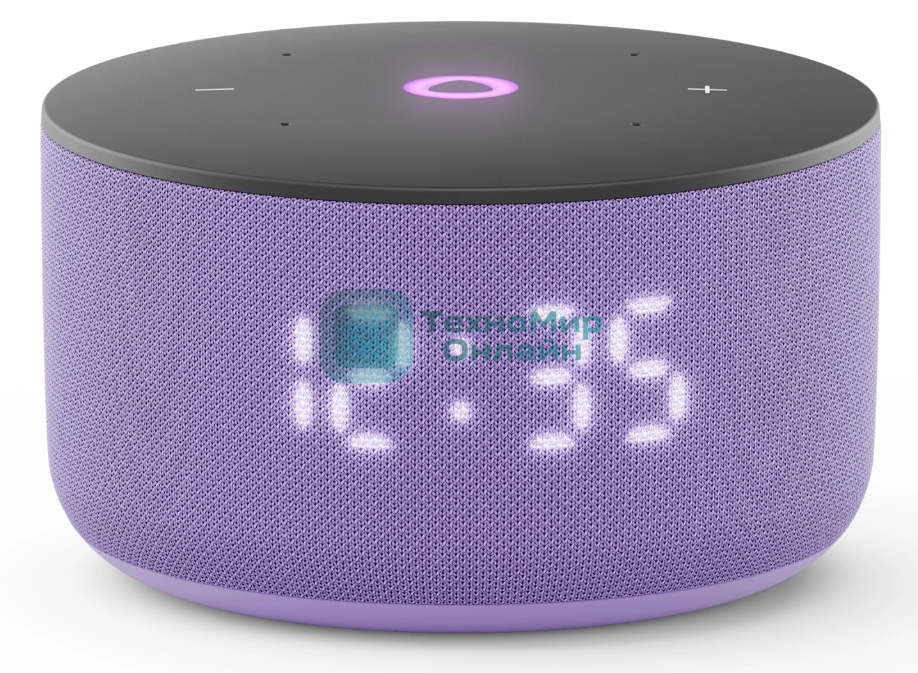 Умная колонка Яндекс Станция Мини 3, 12Вт, компактная, 1 динамик, часы, управление умным домом, Wi-Fi, Bluetooth 5.0, Алиса, лиловый
