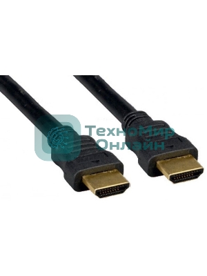 Кабель соединительный аудио-видео HDMI (m)/HDMI (m) 3м. феррит.кольца позолоченные контакты черный (NO NAME)