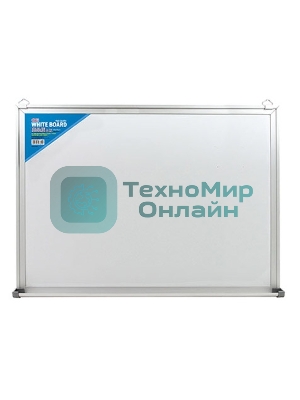 Демонстрационная доска Deli E7817 магнитно-маркерная, лак, 90x120 см белый, лоток для аксессуаров с аксессуарами