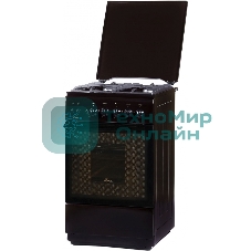 Плита Газовая Flama FG 24227 B коричневый (металлическая крышка) реш.чугун