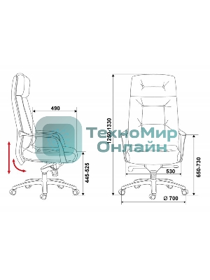 Кресло Бюрократ DAO/WHITE белый, кожа
